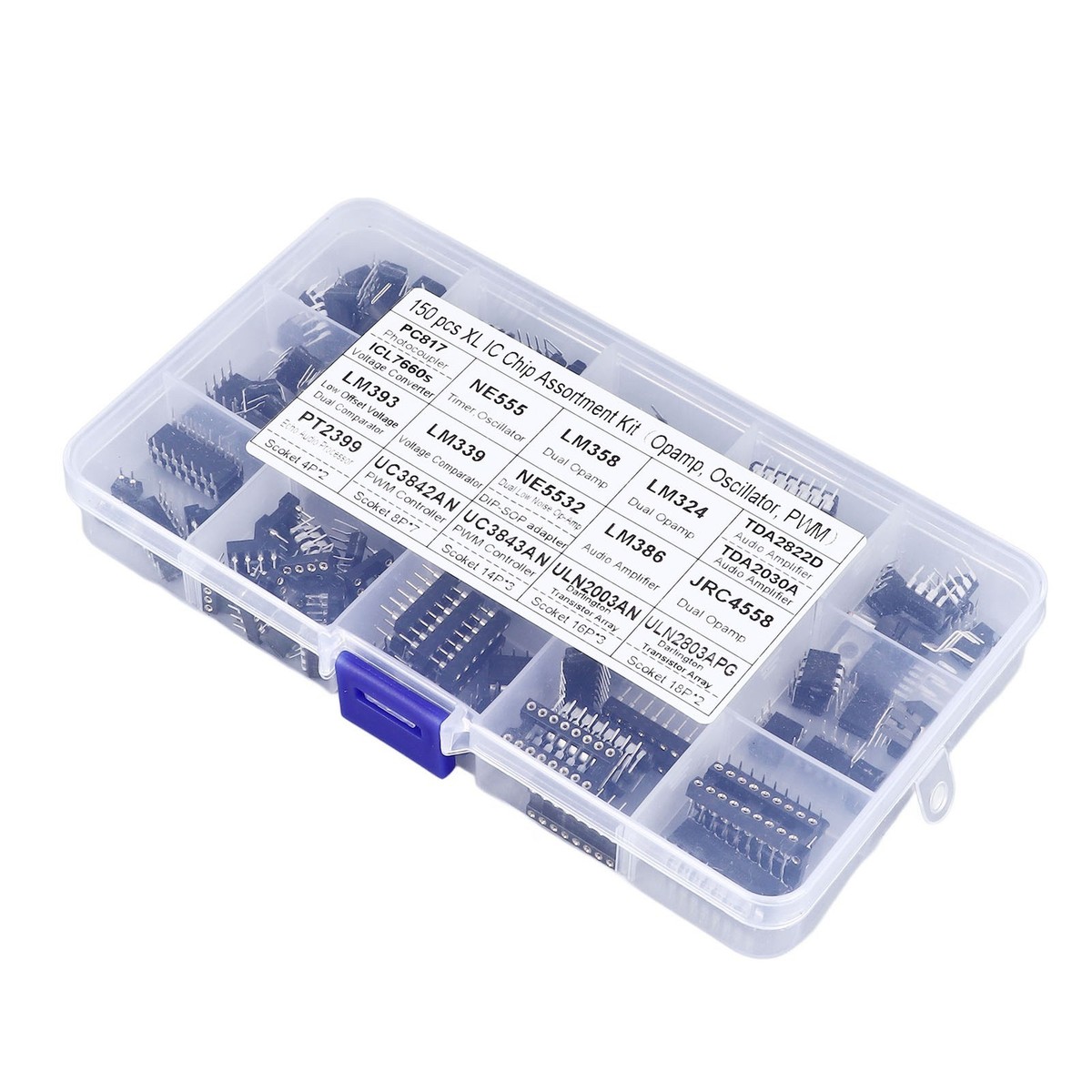 150 Pcs IC Chips Assortment Kit High Accuracy For Electronic