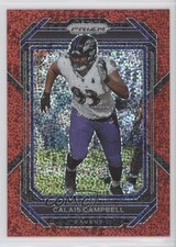 2022 Panini Prizm Red Sparkle Prizm Calais Campbell #25 5b1