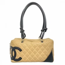 Chanel Shoulder Bag Kambon Lambskin Silver Hardware 135776