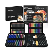 Shuttle Art 103 PCS Drawing Kit, Professional Drawing Supplies with... Fast Ship