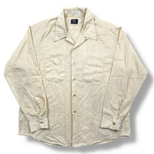 Vintage 60s E W Loop Collar Sanforized Rockabilly Disco Long Sleeve Shirt XL
