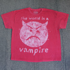 Smashing Pumpkins Dress T Shirt L/XL OVERSIZED Urban Outfitters WORLD IS VAMPIRE