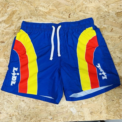 #ad LIDL Novelty Swim Shorts Men#x27;s Blue Yellow Red All Over Logo Print Swim Size M 5 GBP 19.97