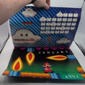 Nintendo NES &ldquo;The Power Game&rdquo; Original 1991 Calendar Mario, Zelda. Metroid