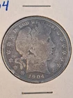 1904-P Barber Half Dollar Coin