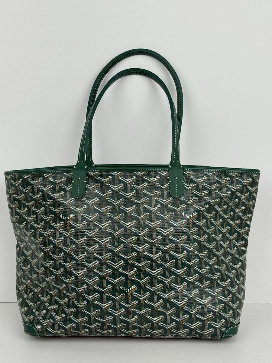 【稀少】GOYARDサンルイGM（グリーン） Goyard Saint Louis Medium Tote Green Goyardine Canvas B-2 | eBay