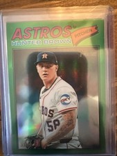 2026 Topps Heritage - HUNTER BROWN - Green Chrome Refractor #/99 - Astros #170