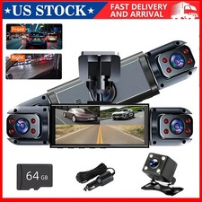Dual Dash Cam 1080P Front Rear Dash Cam 4-Channel Night Vision Adjustable Lens
