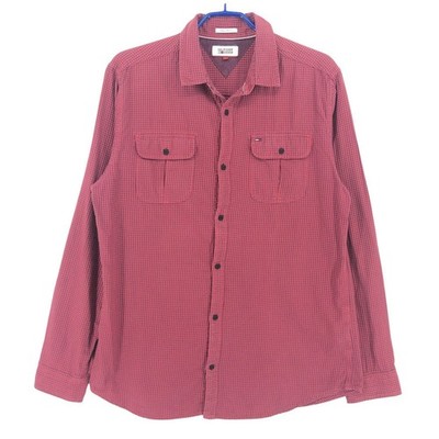 TOMMY HILFIGER DENIM Herren Freizeit Regular Fit Hemd Größe L