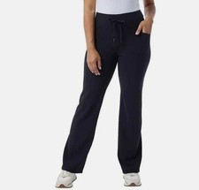 NEW 32 Degrees Cool Women's S Active Flare Pant Black Ribbed