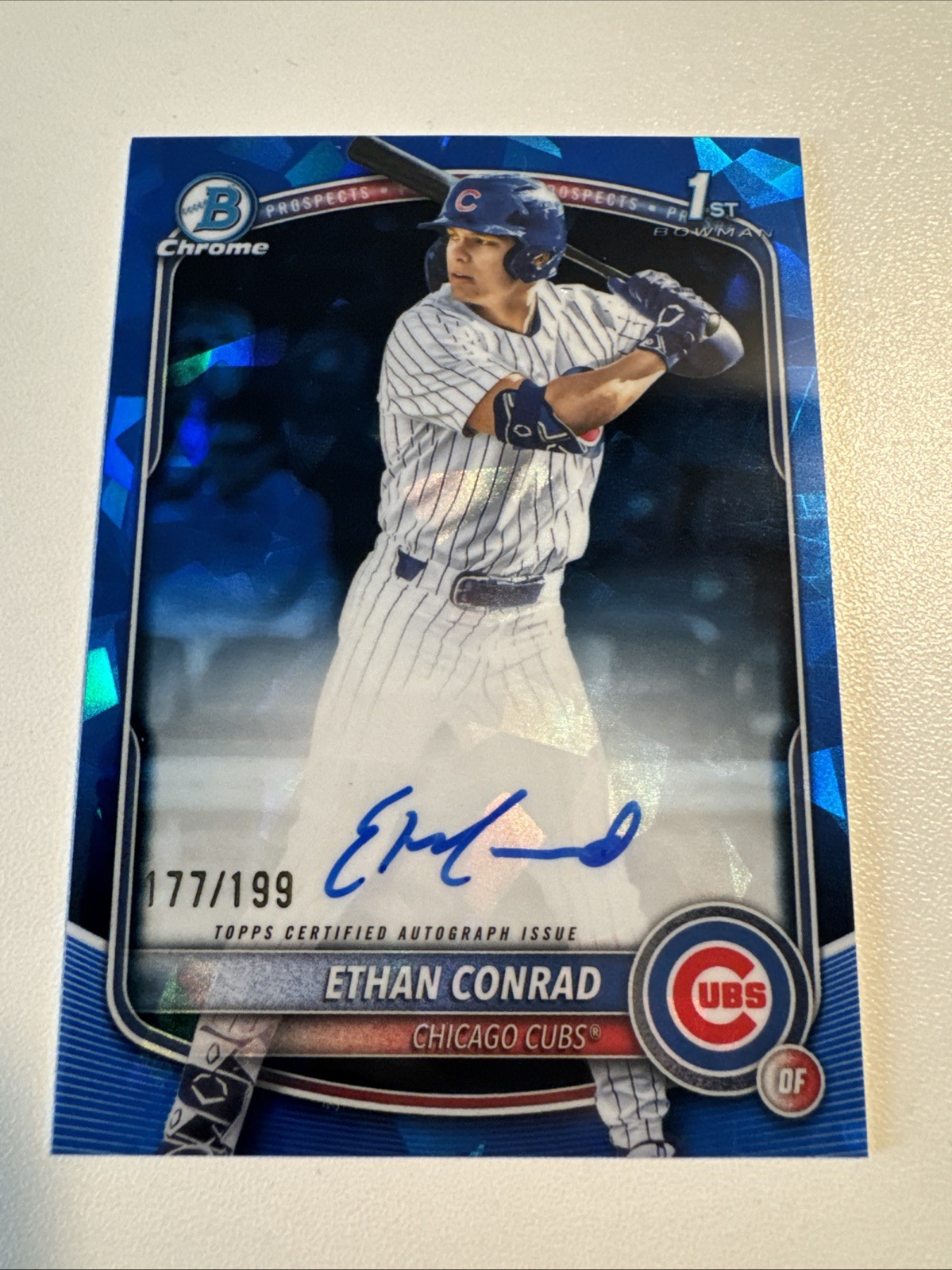 2025 Bowman Draft Sapphire Ethan Conrad 1st Bowman Auto /199 Cubs #CPA-EC 🔥