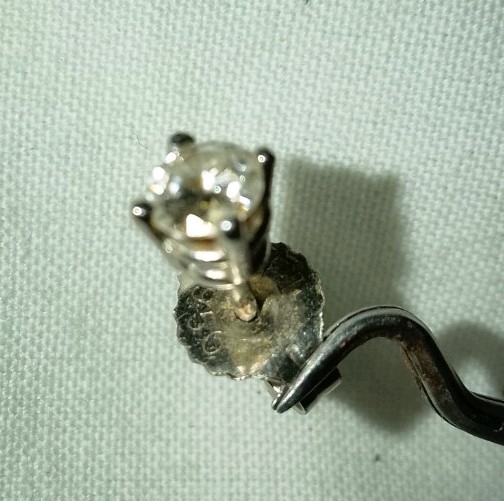 Single Stud Earring PT950 Platinum Setting Brilli… - image 7