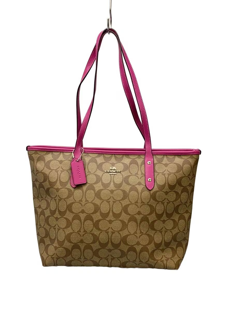 COACH Tote Bag Signature PVC BEG Allover
