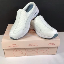 Women's Easy Spirit Travel time Classic Clog TRAVELTIMEWTBLU White Light Blue 6M