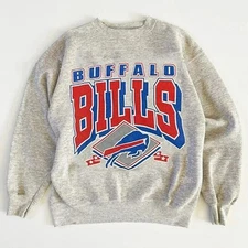 Buffalo Bills NFL Football ash color Graphic Ash Unisex Crewneck Sweatshirt