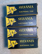 4 Vintage Sylvania Amplifier Audio Radio Vacuum Tubes
