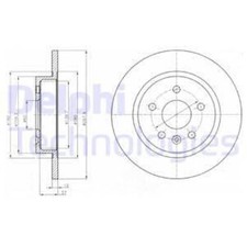 DELPHI 2x Bremsscheibe hinten Ø268 mm für Opel Mokka/Mokka X J13 1.4 Astra J