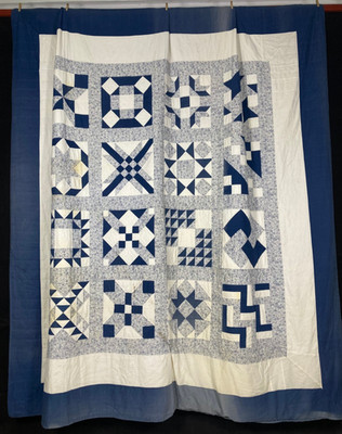 Vintage Handarbeit schöner amerikanischer Patchwork mehrfarbiger Quilt 113,3 x 113,3 Zoll