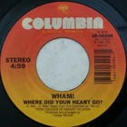 WHAM! Where Did Your Heart Go? / Wham! Rap '86 3806294 7" 45rpm Vinyl VG near+