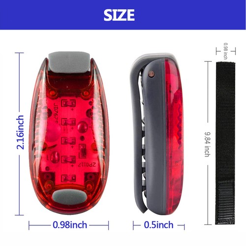 1-8PCS LED Night Safety Light Clip On Strobe Running Lights For Cycling Warning - Picture 2 of 13