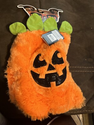 Party Dog Plush Pumpkin Dog Halloween Costume Size M/L M/G