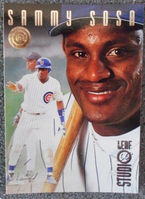 1996 Leaf Studios Sammy Sosa 48, Chicago Cubs; MLB Baseball Sports, Donruss