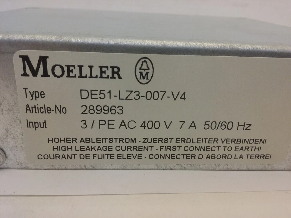 MOELLER DE51-LZ3-007-V4 RADIO INTERFERENCE FILTER, 400V 7A, NIB - Image 2 of 4