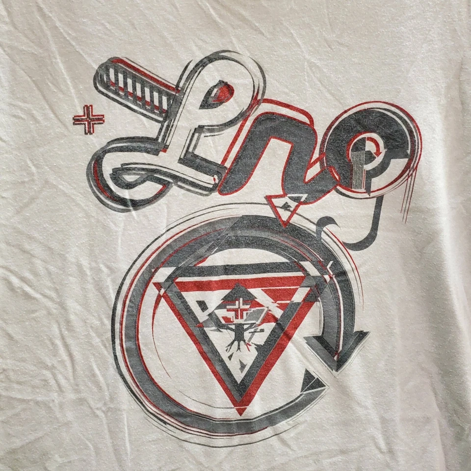 Camiseta masculina LRG grande creme ciclo flecha logotipo gráfico ajuste premium Y2K - Imagem 2 de 4