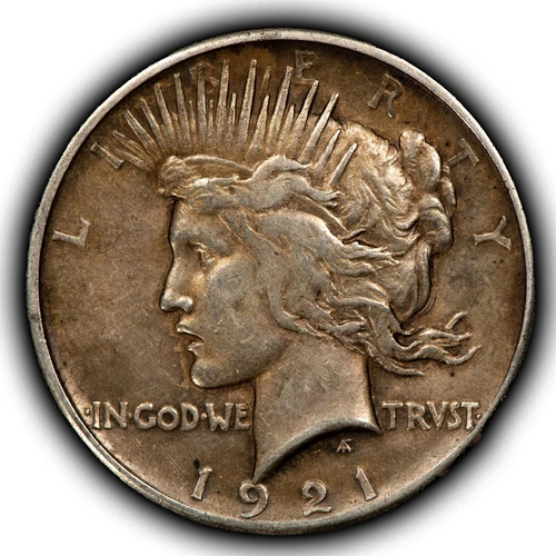 1921 $1 Silver Peace Dollar - High Relief Key Date - Original XF/AU - SKU-B4855