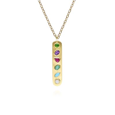 Collier 'Dare To' Acrostiche Gemondo - Pendentif émail Noir Avec Pierres Précieuses, Chaîne Argent 925 - 45 Cm, Neuf