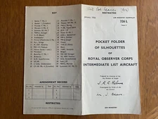 Pocket Folder Silhouettes Aircraft 1956 Air Ministry Pamphlet 326 L Issue 2
