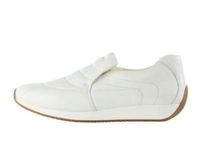 ARA Damen Schuh Sneaker Slipper Leder weiß schlupf Gr 8,5 42,5 Weite G NEU
