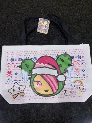 Limited Release Tokidoki Sandy Cactus Friends Holiday Canvas Tote Bag