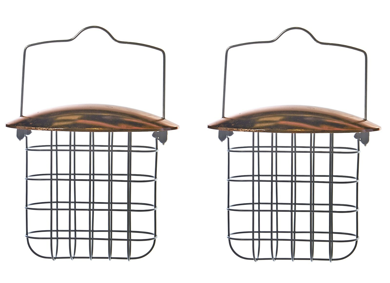 Wild Bird Suet Feeder Hanging Metal Suet Block Hanger Tree Feeder Holder 2Pcs