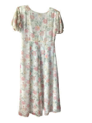 CDC Evening Floral Dress Size 6 | eBay