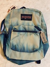 NUEVA Mochila Escolar JanSport Mujer Niña Cross Town Ombre Falls Azul Marino Verde Azulado