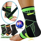 Ankle Support Brace Compression Sleeve Sock Achilles Arch Tendon Adjustable Wrap