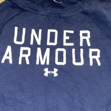 Womens Navy Under Armour Pullover Sweatshirt Medium