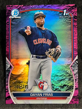 2023 Bowman 1st PURPLE LAVA REFRACTOR PROSPECT ROOKIE Dayan Frias 144/199