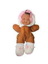 Vintage Fisher-Price Puffalump Kids African American Baby Doll Bonnet Shoes