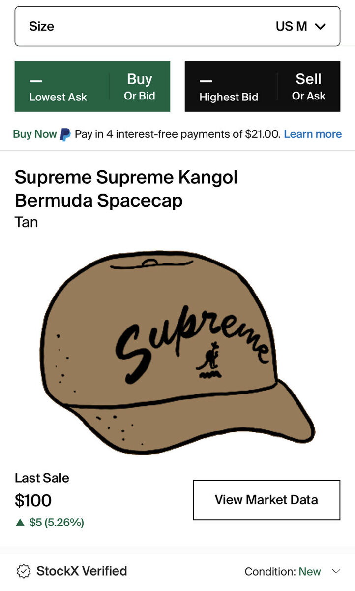 Supreme Kangol Bermuda Spacecap Tan (Medium) SS21 | eBay Supreme Kangol Bermuda Spacecap Tan (Medium) SS21 | eBay