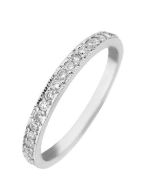 Ehering (Diamantbandring) Weißgold 25 Punkt Diamant