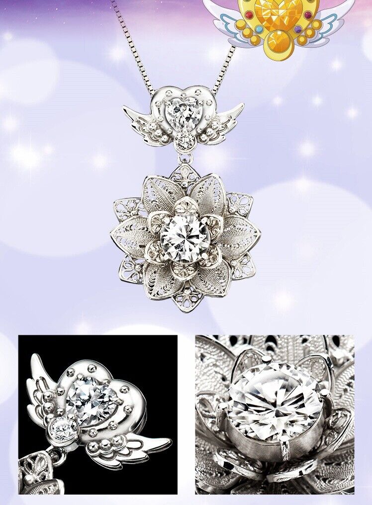 Presale Pretty Guardian Sailor Moon Cosmos Silver Crystal Necklace Pendant