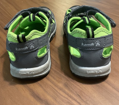 Kamik Wildcat Kids Youth Charcoal / Lime Outdoor Camping Hiking Sandals Size 2 Y - Picture 7 of 12