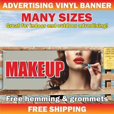 MAKEUP Advertising Banner Vinyl Mesh Sign make-up permanent beauty salon stylist