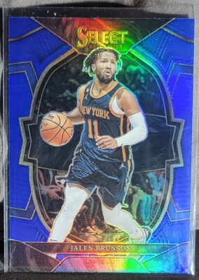 2022-23 NBA Panini Select #22 Jalen Brunson Concourse Blue Prizm