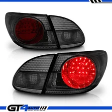 For 2003 2004 2005 2006 2007 2008 Toyota Corolla LED Smoke Trunk Tail Light Pair