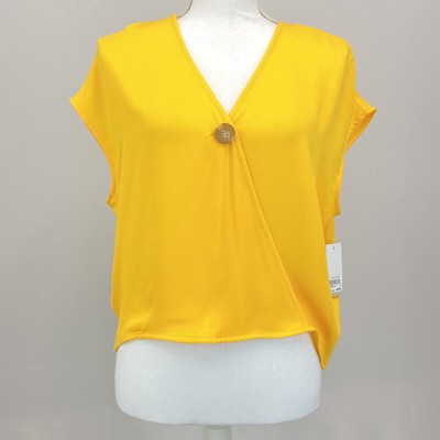 yellow surplice top