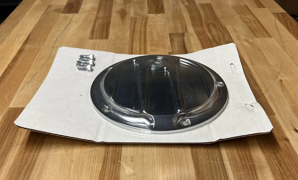 Harley FLH 16-Up Dressers Performance Machine Scallop Derby Cover Chrome 5 Hole - Image 4 of 4