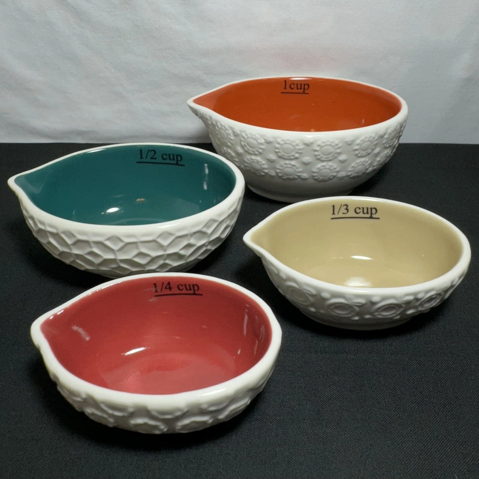 Threshold 4 Nesting Measuring Cups With Pour Spout Stoneware
